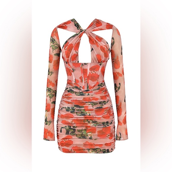 Print Corset Mini Dress - House of CB - Medium - New with Tag -Perfect Condition - Picture 9 of 14